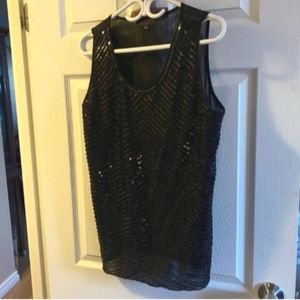 NWOT - Black Sequin Top